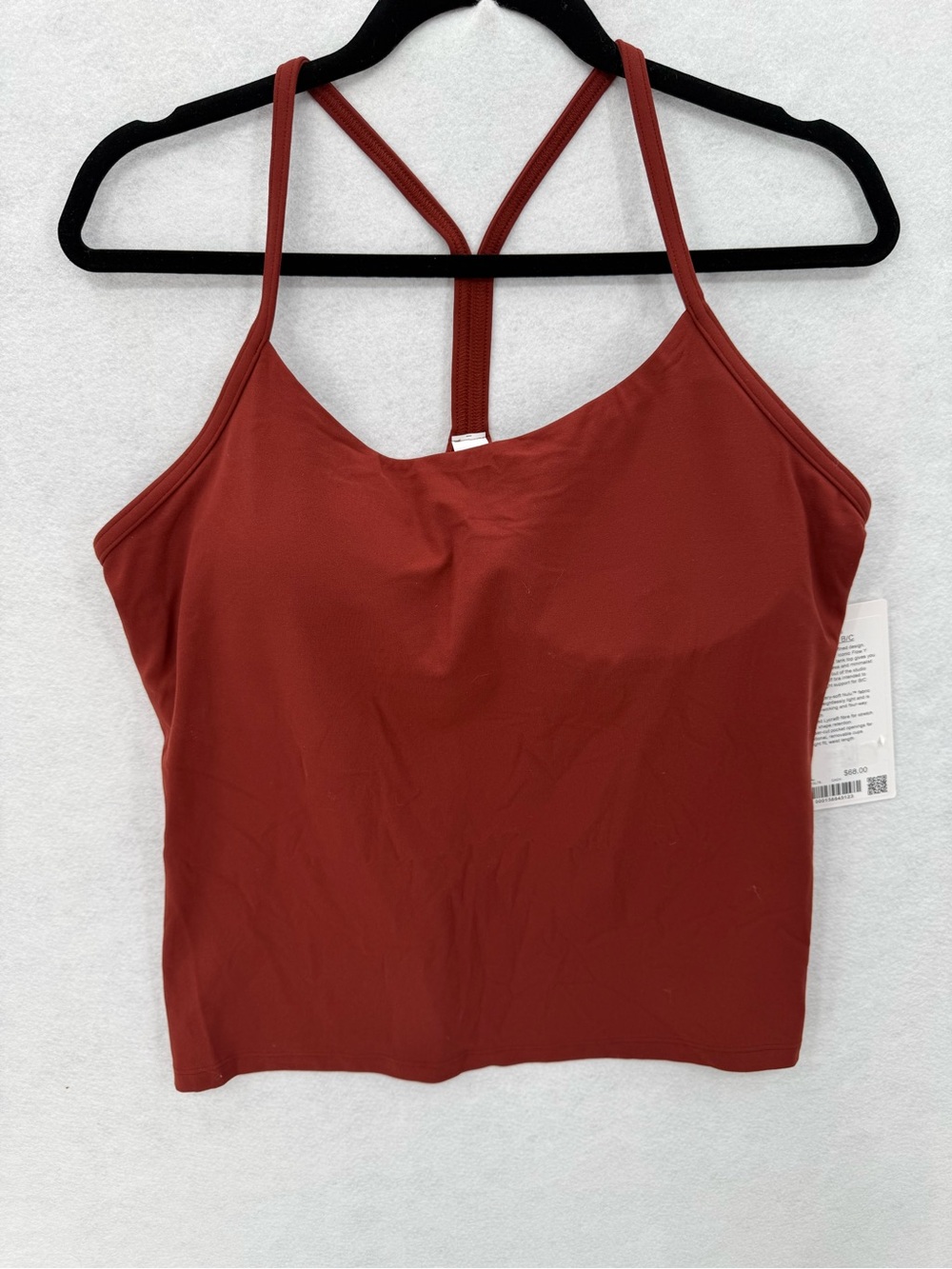 NWT‎ Lululemon Flow Y Tank B/C Cranberry Charm W1Gl7S Size XL